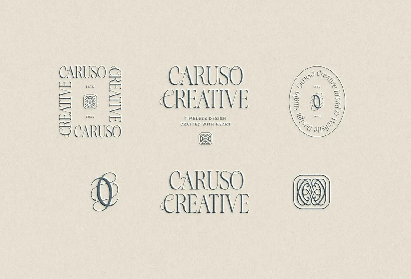 Creative Studio Embossed Logo Suite Designs