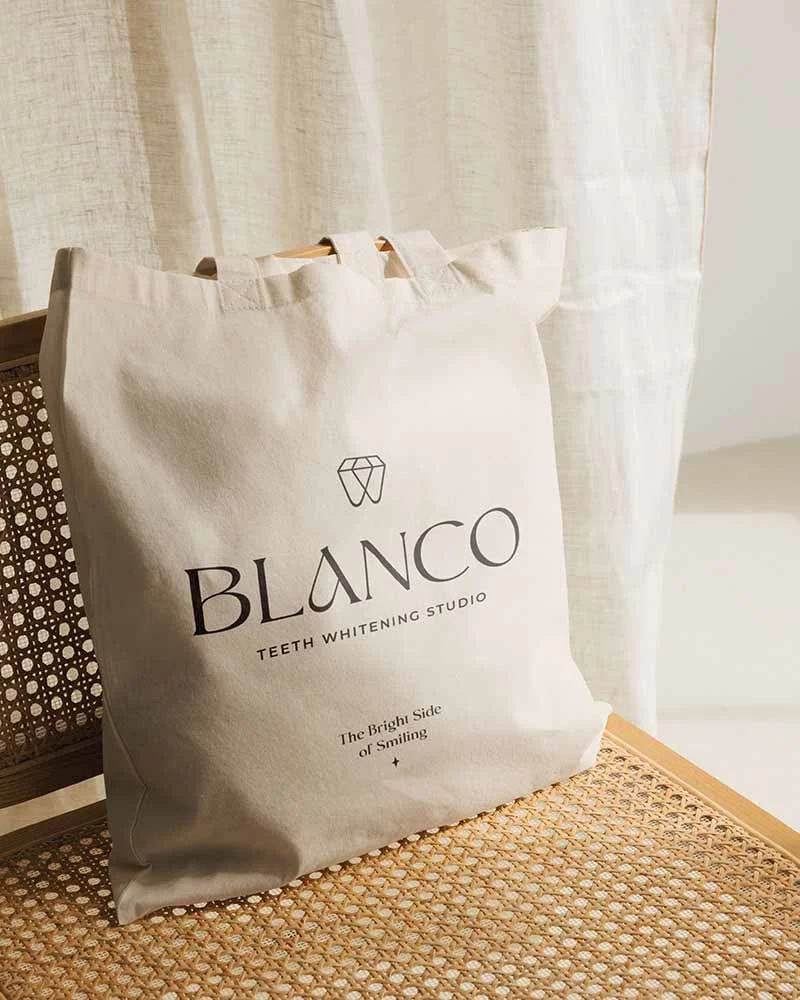 Cosmetic Dentistry Logo Design on Brand Totebag