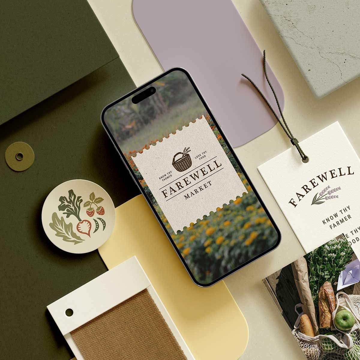 Farewell Market Natural Foods Store in Bend, Oregon Branding