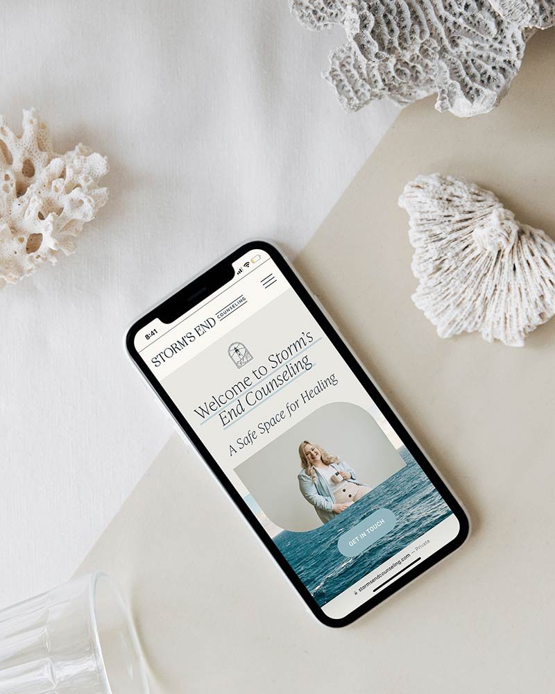 Mobile Website Design for Storm's End Counseling by Everwest Design Studio in Bend, Oregon