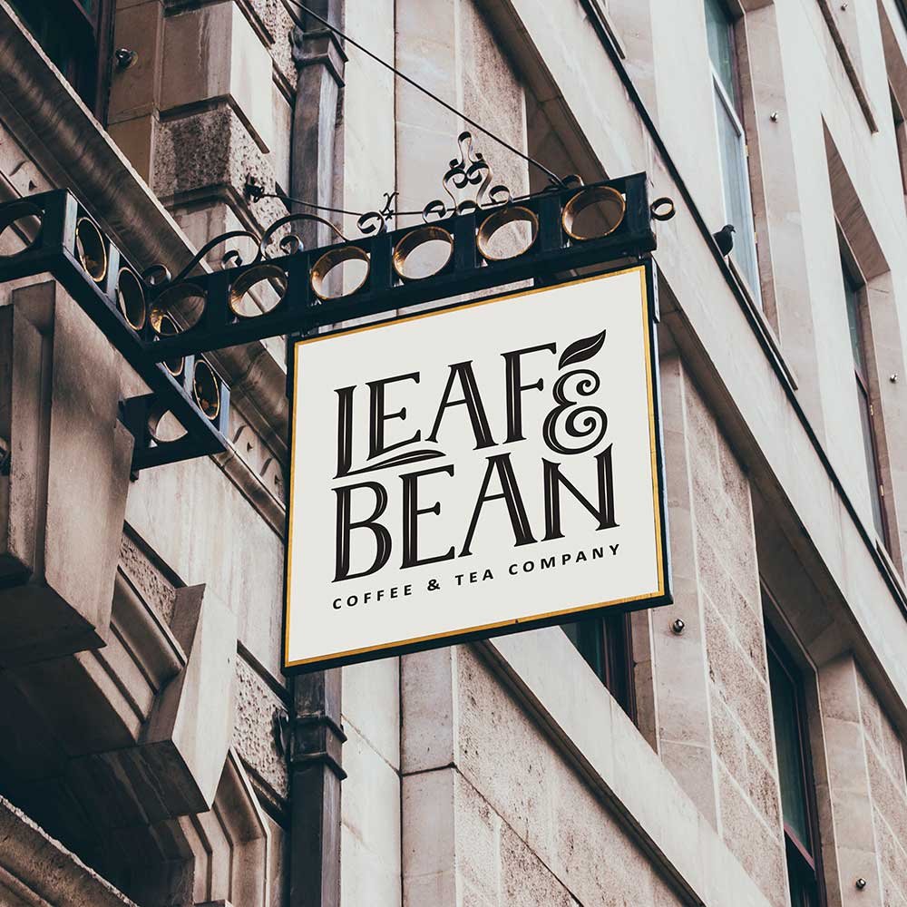 Leaf and Bean Coffee Shop Branding