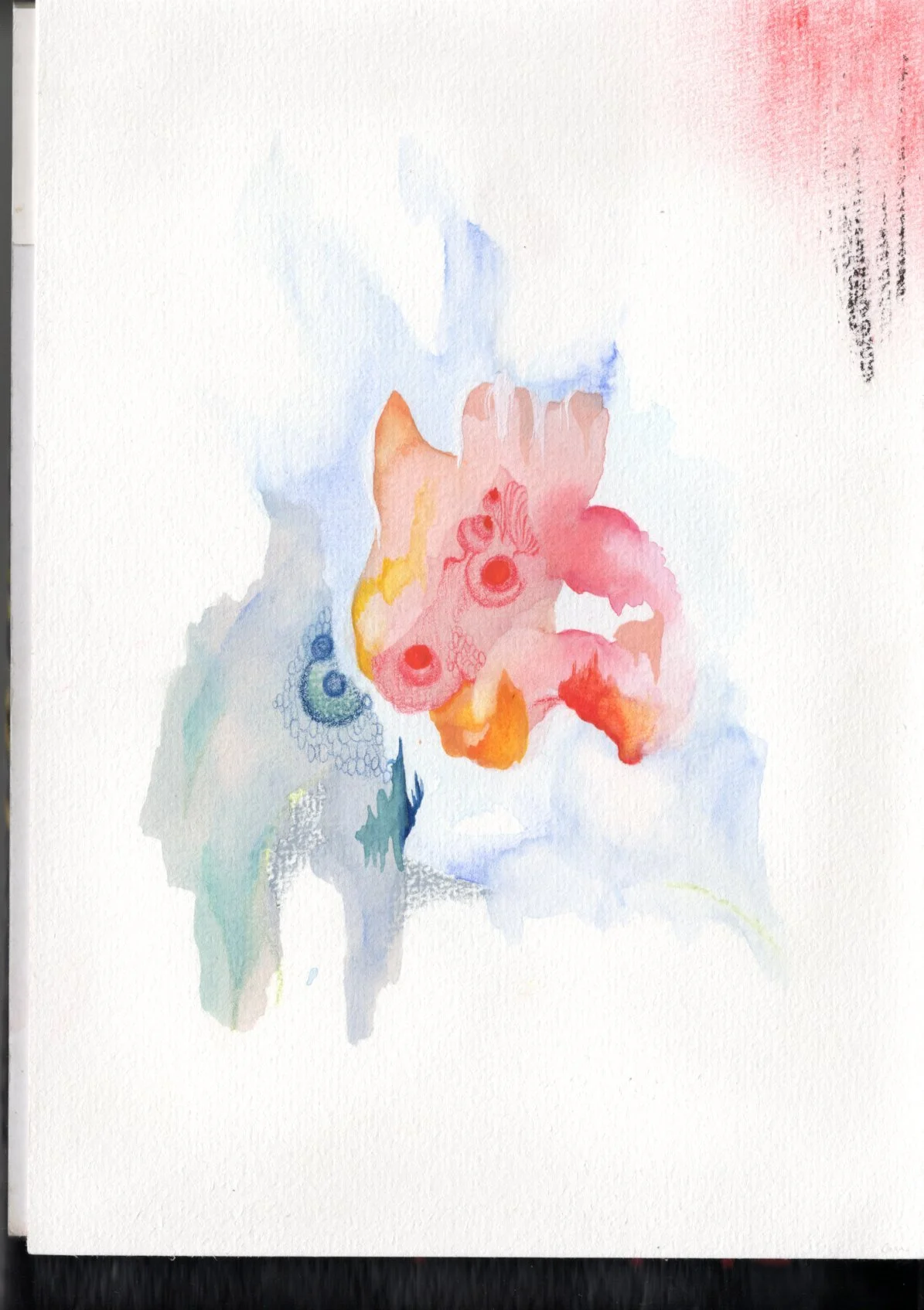 When you don't know what you're doing  
Watercolor, Ink, Gouache on paper, 14.8 x 21 cm / 5.83 x 8.27 in 