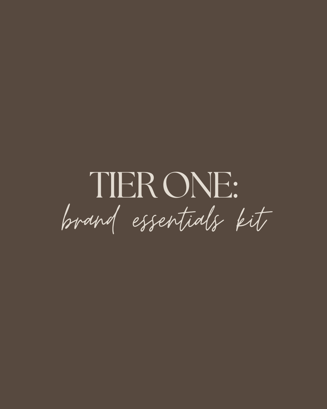 Tier 1: The Brand Essentials Kit (25% Booking Deposit)