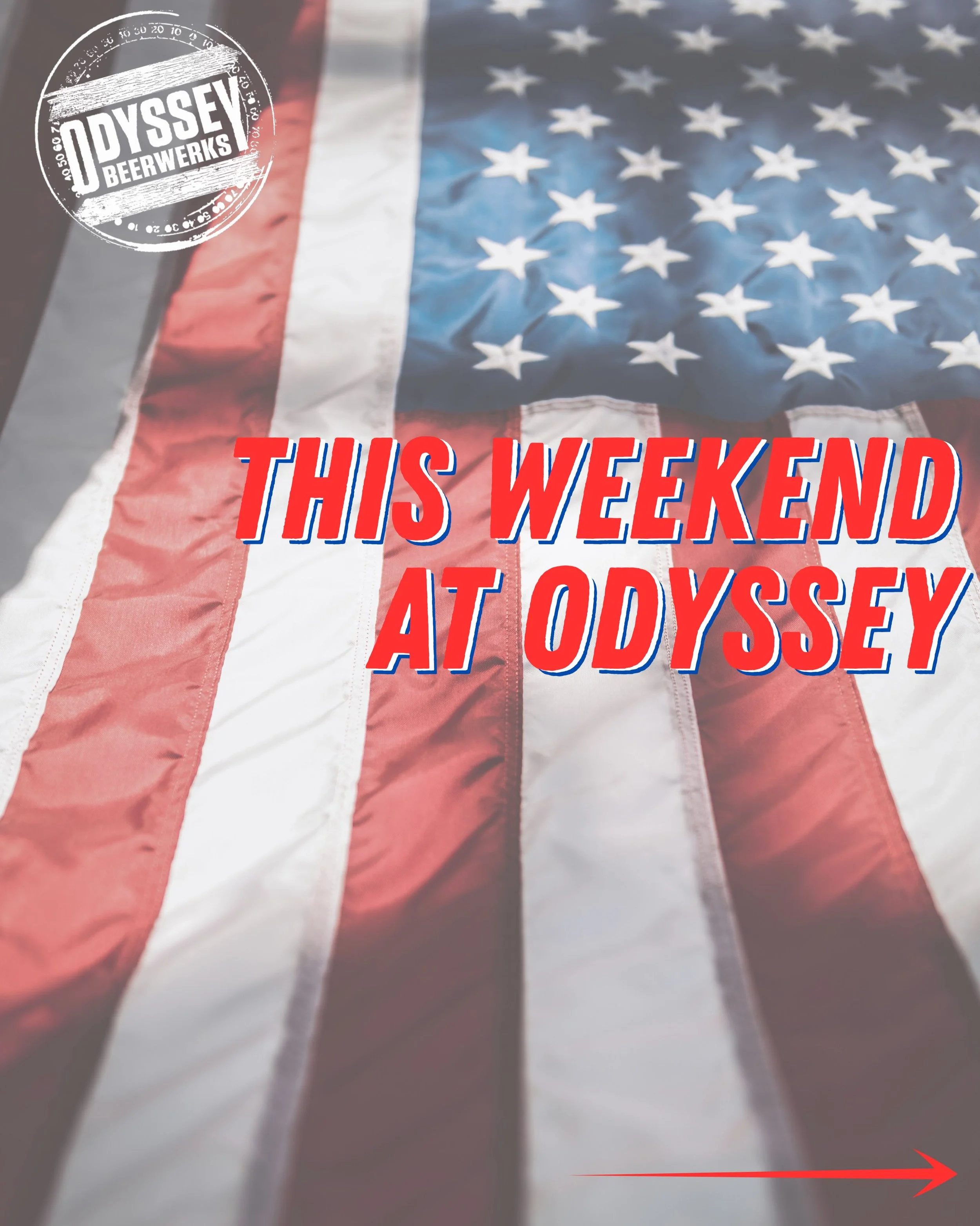 This weekend at Odyssey Beerwerks! Drop in for a few pints, grab some food from one of our trucks, watch a little World Cup football, and pick up a 6-pack for the cooler! 

We will be closing early at 7pm on Saturday 🇺🇸