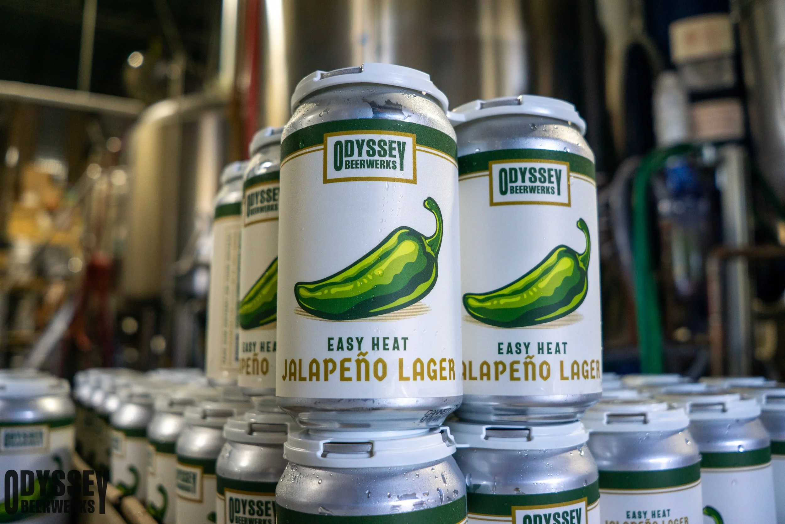 Easy Heat Jalape&ntilde;o Lager is now available in 6-packs! Find it in our taproom and across the state thanks to our partners @cocraftdistro and all-over Summit County with the help of Hopscotch Solutions! Light and crushable lager with subtle heat