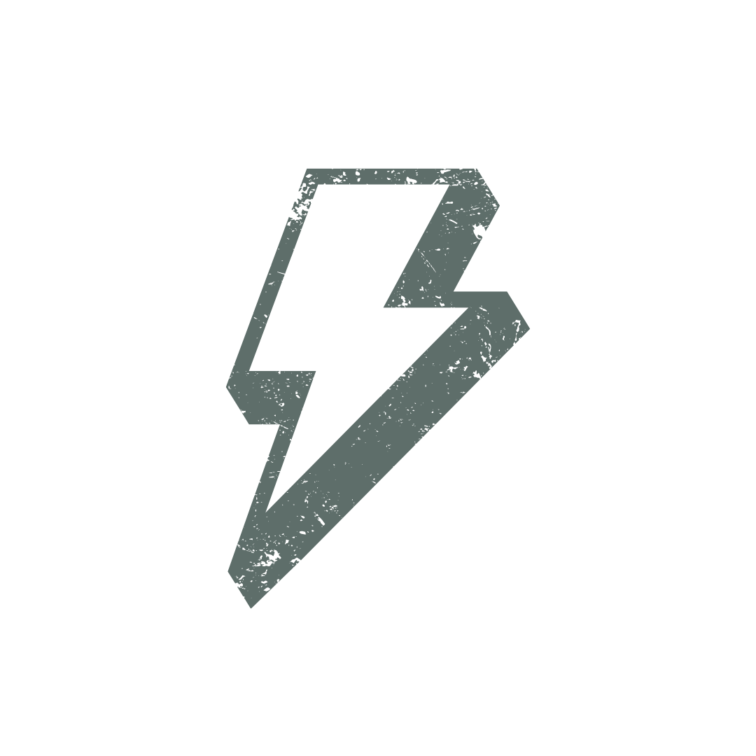 green gray lightening bolt logo
