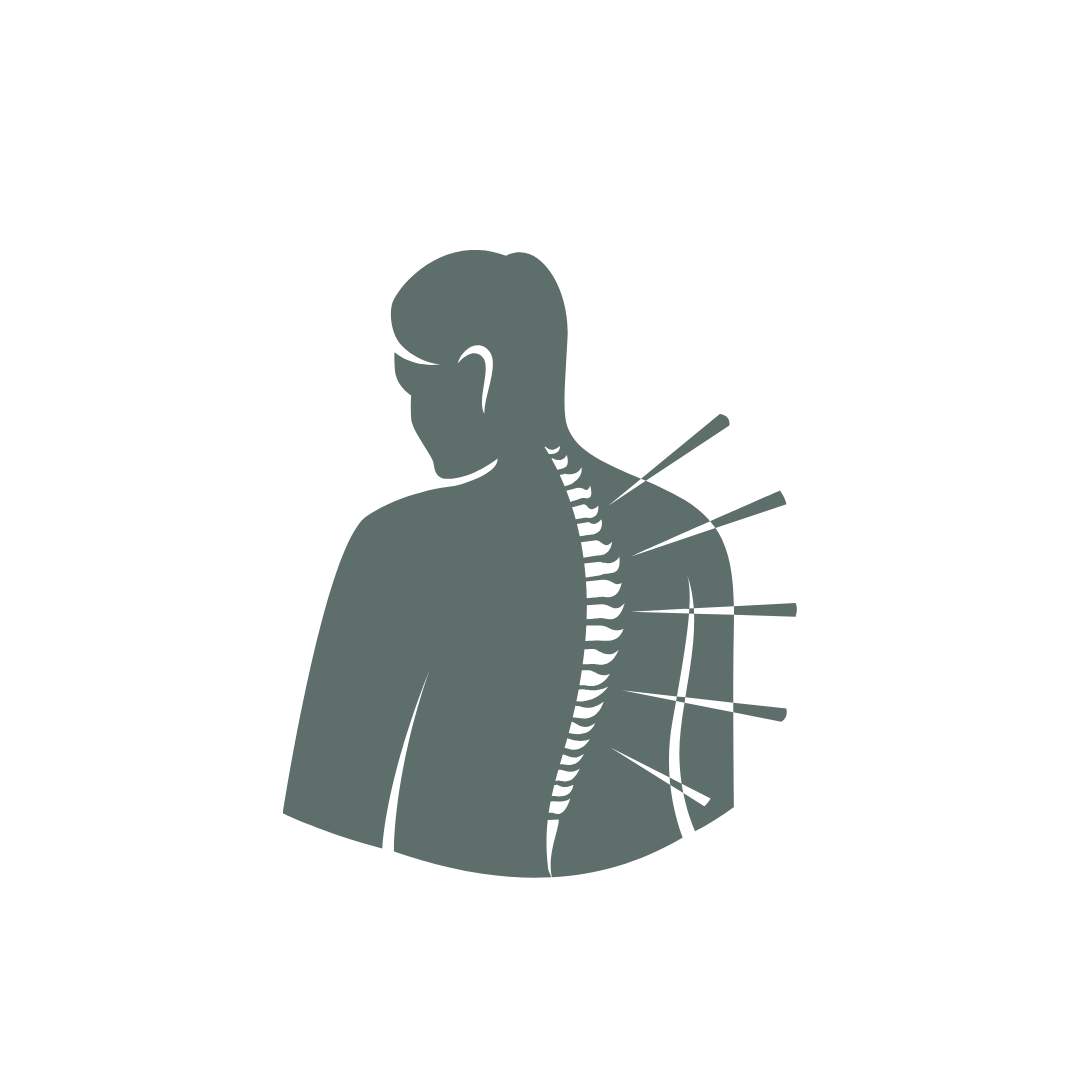 Green Gray person with dry needles in back