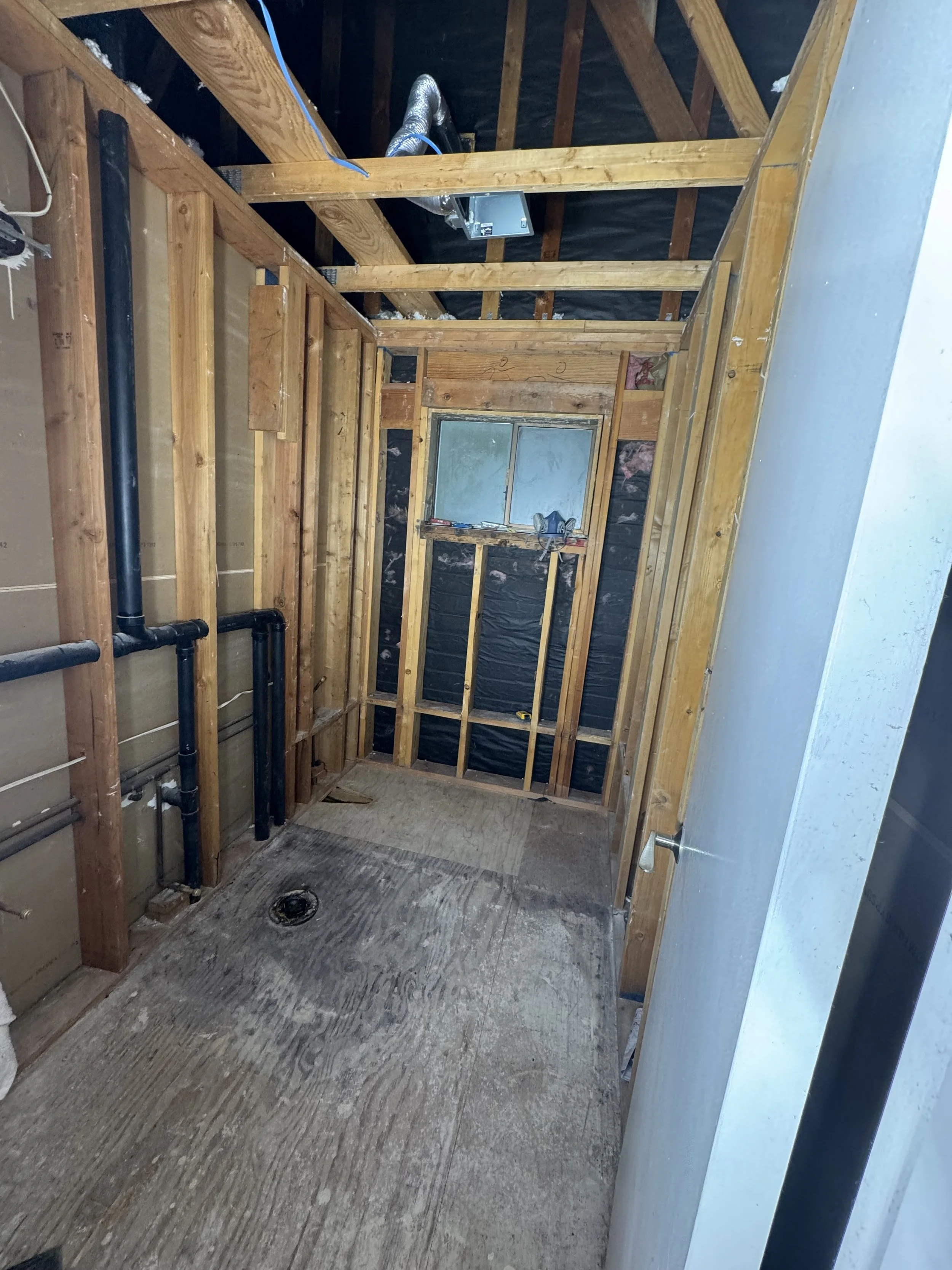 Bathroom had water damage. The bathroom will need to be completely remodeled.