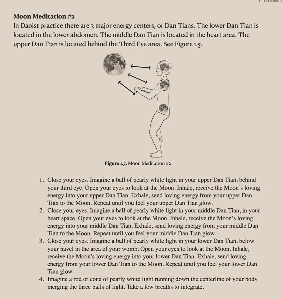 a lovely meditation from one of my favorite TCM books. 7 Times a Woman by Dr. Lia Andrews is a wonderful guide filled with tools to embrace the seasons and stages of our fun &amp; feminine lives. 

Qi Gong and directed meditations are some of the bes