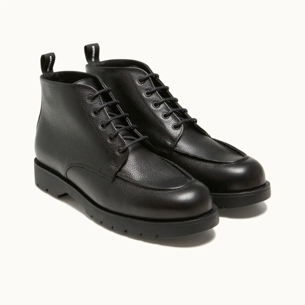 Kleman Oxal boots in black grained leather, made in France