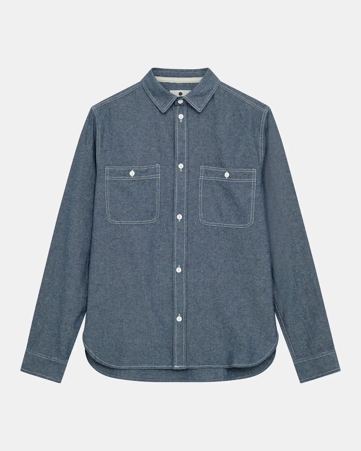 ANERKJENDT - AKTHESHIRT L/S CHAMBRAY SHIRT - SKY CAPTAIN