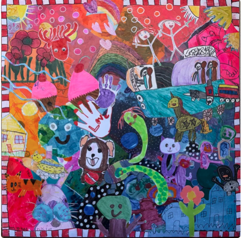 Personal Child Art Work Collage