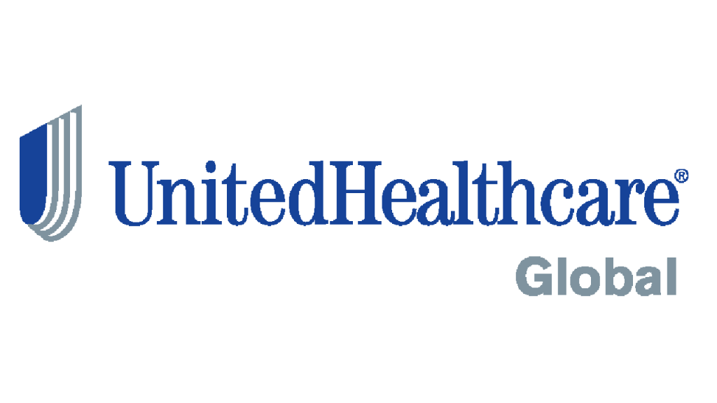 UnitedHealthcare Global logo with a blue and gray shield icon and blue and gray text.