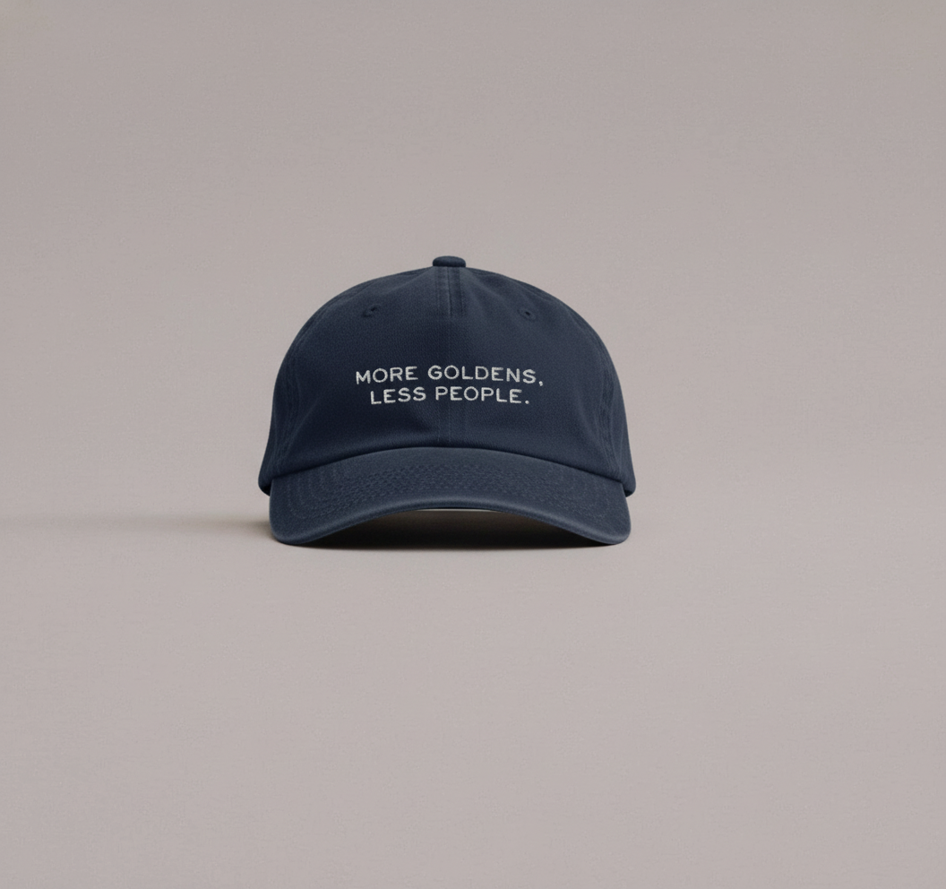 More Goldens, Less People Dad Hat