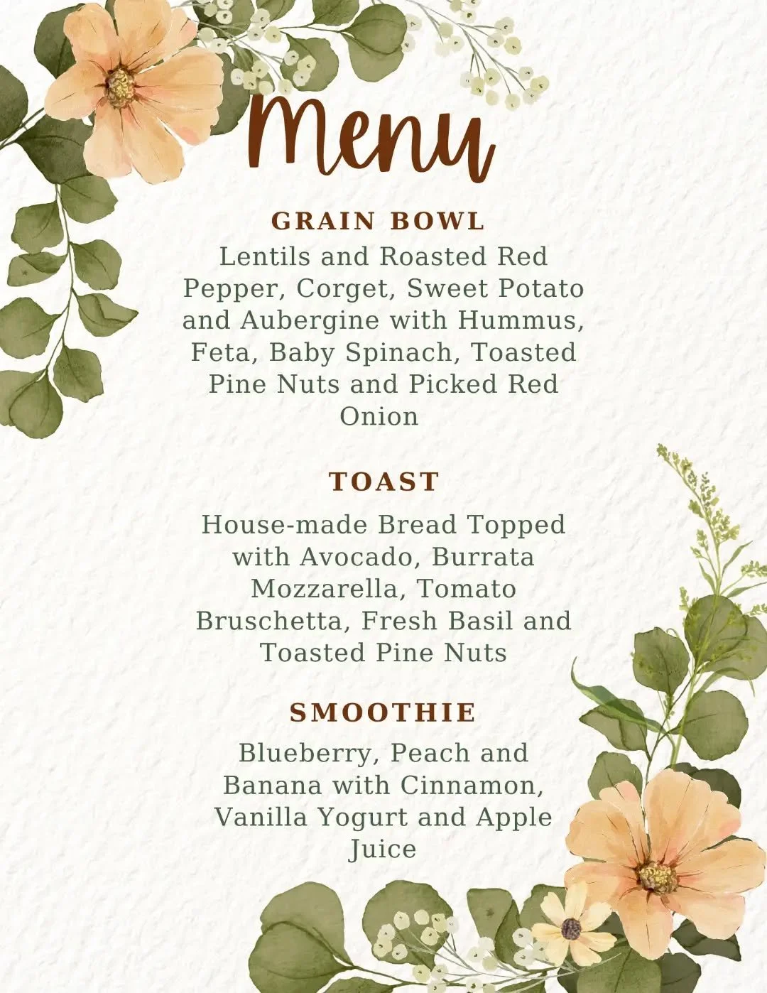 Happy Friday! Come in and try the delectables on the menu this week!!