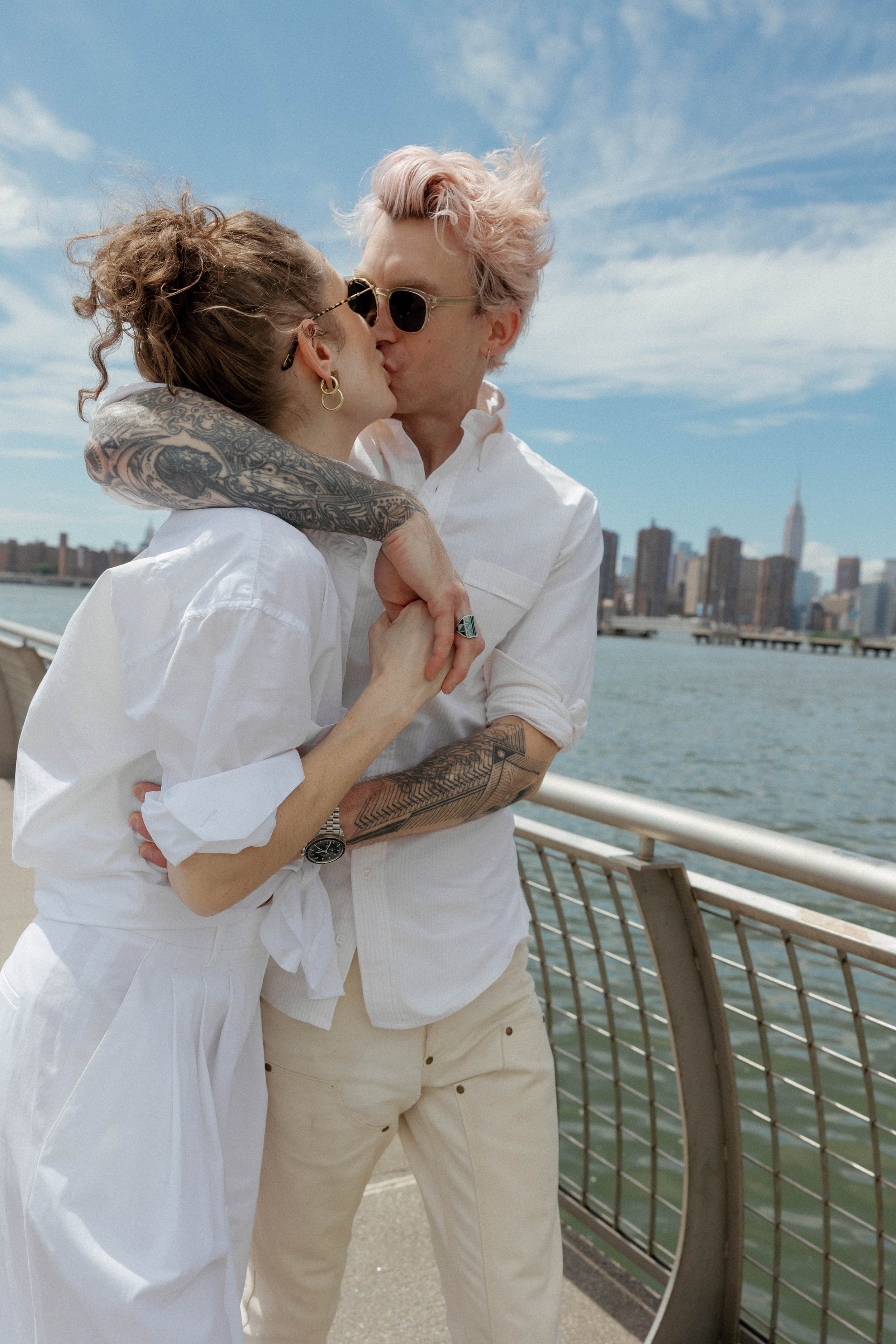 Brooklyn, New York City Wedding, NYC Hotel wedding, fashion couple