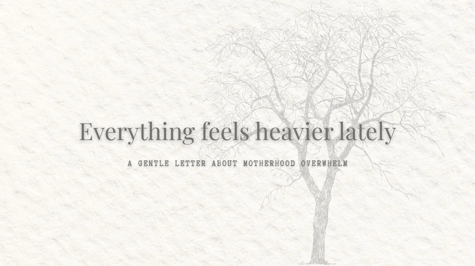 Overwhelmed Mom: When You’re Carrying More Than You Should