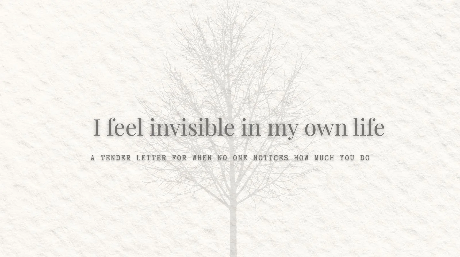 Mother Feeling Unappreciated: When Motherhood Feels Lonely and Unseen