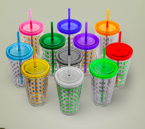 16 oz Tumbler with Straw