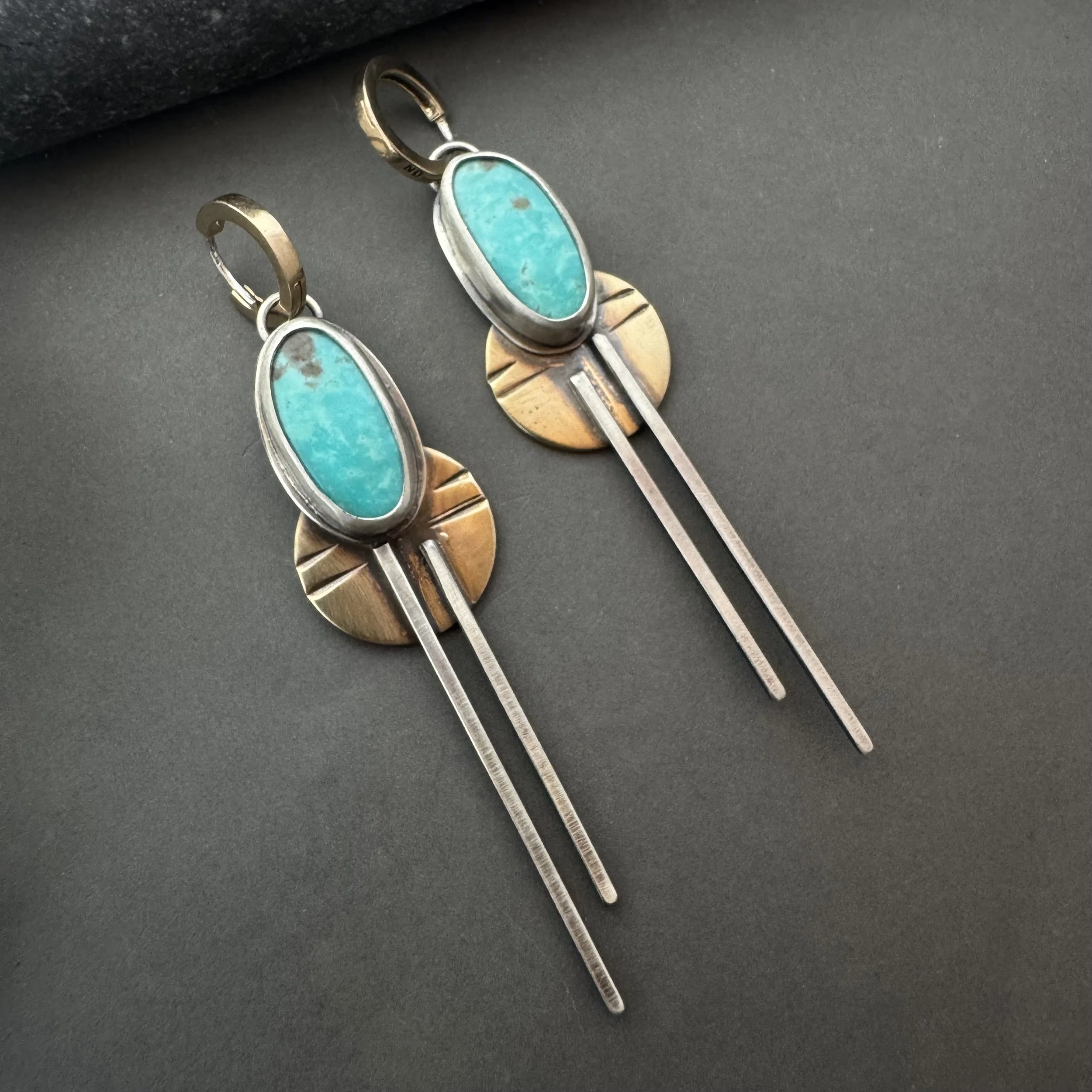Axis Mundi Earrings- Turquoise