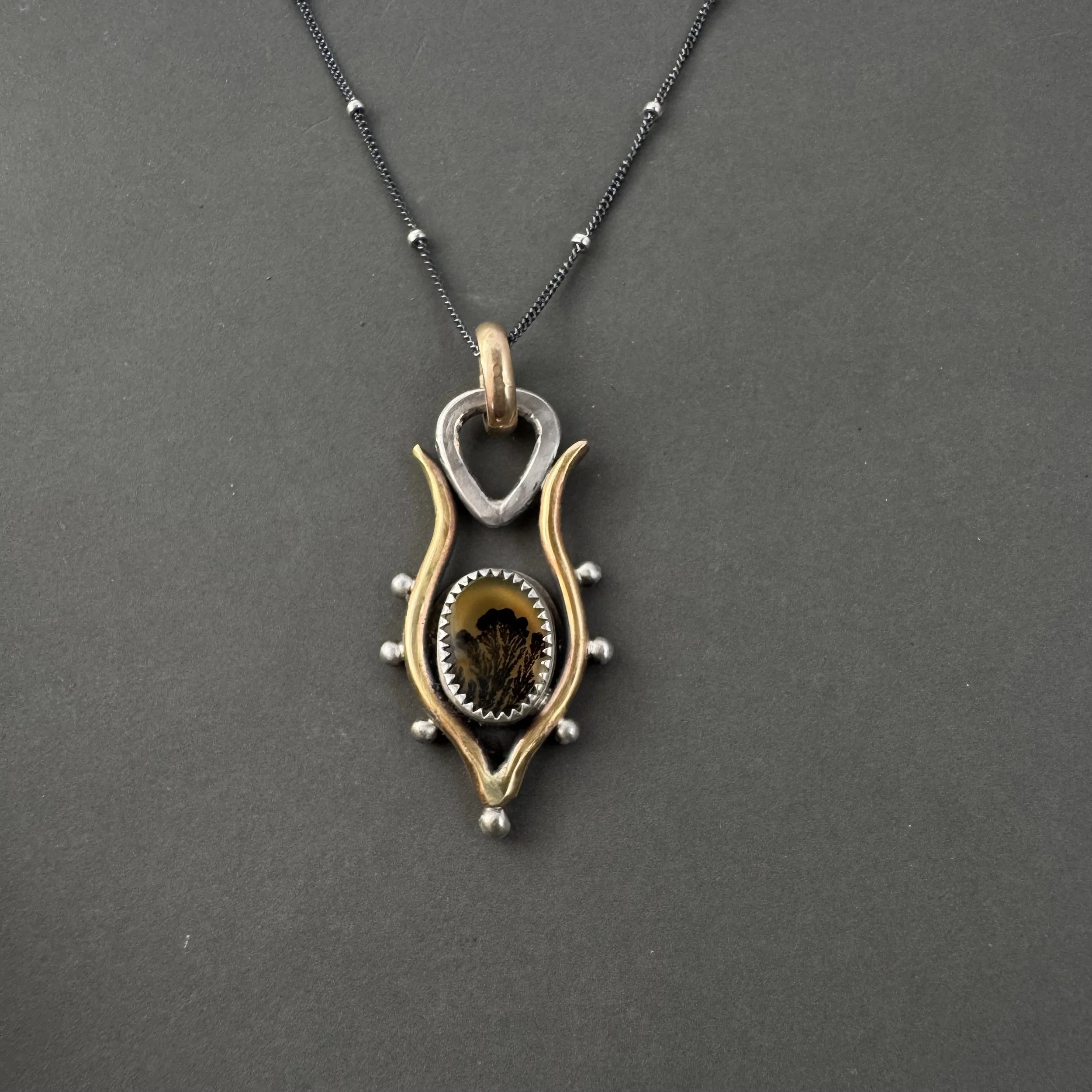 Embodied Necklace with Dendritic Agate