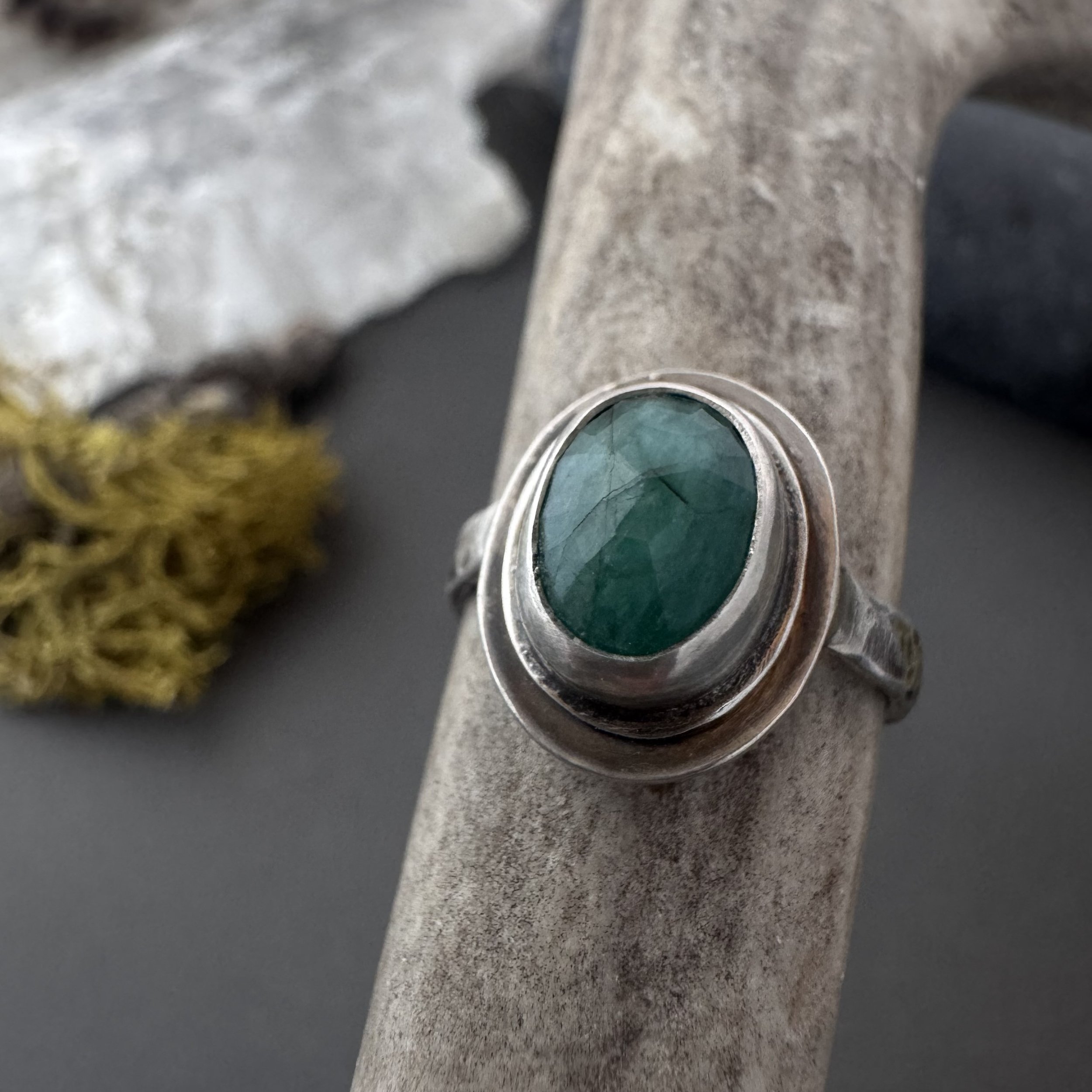 Emerald Simplicity Ring