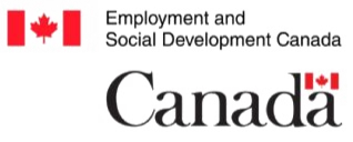 Logo of Employment and Social Development Canada with Canadian flag.