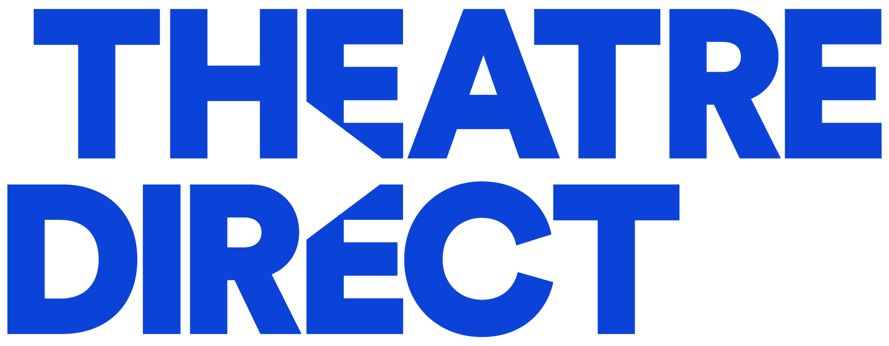 Logo for 'THEATRE DIRECT' in bold blue text.