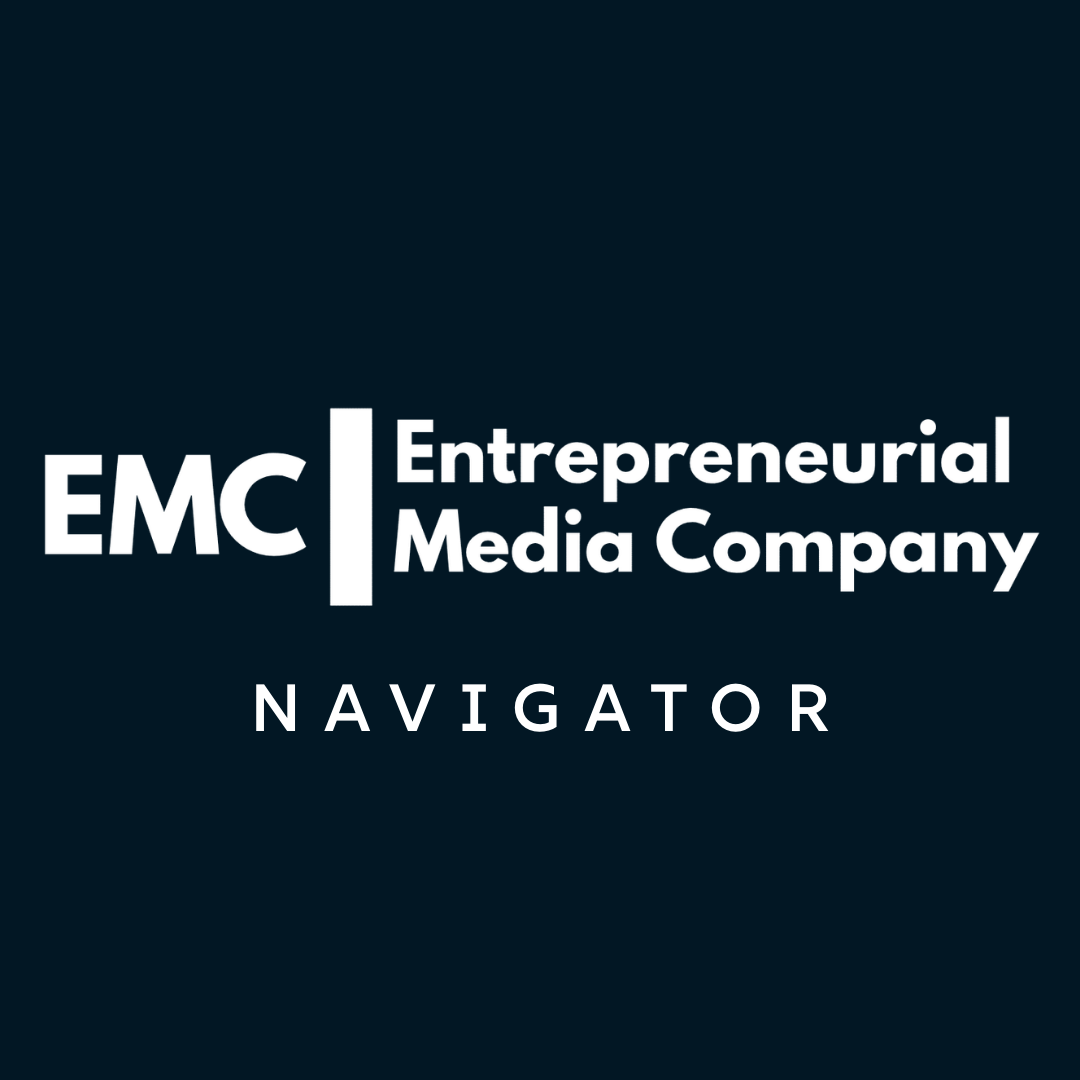 EMC Entrepreneurial Media Company Navigator logo on a dark background.