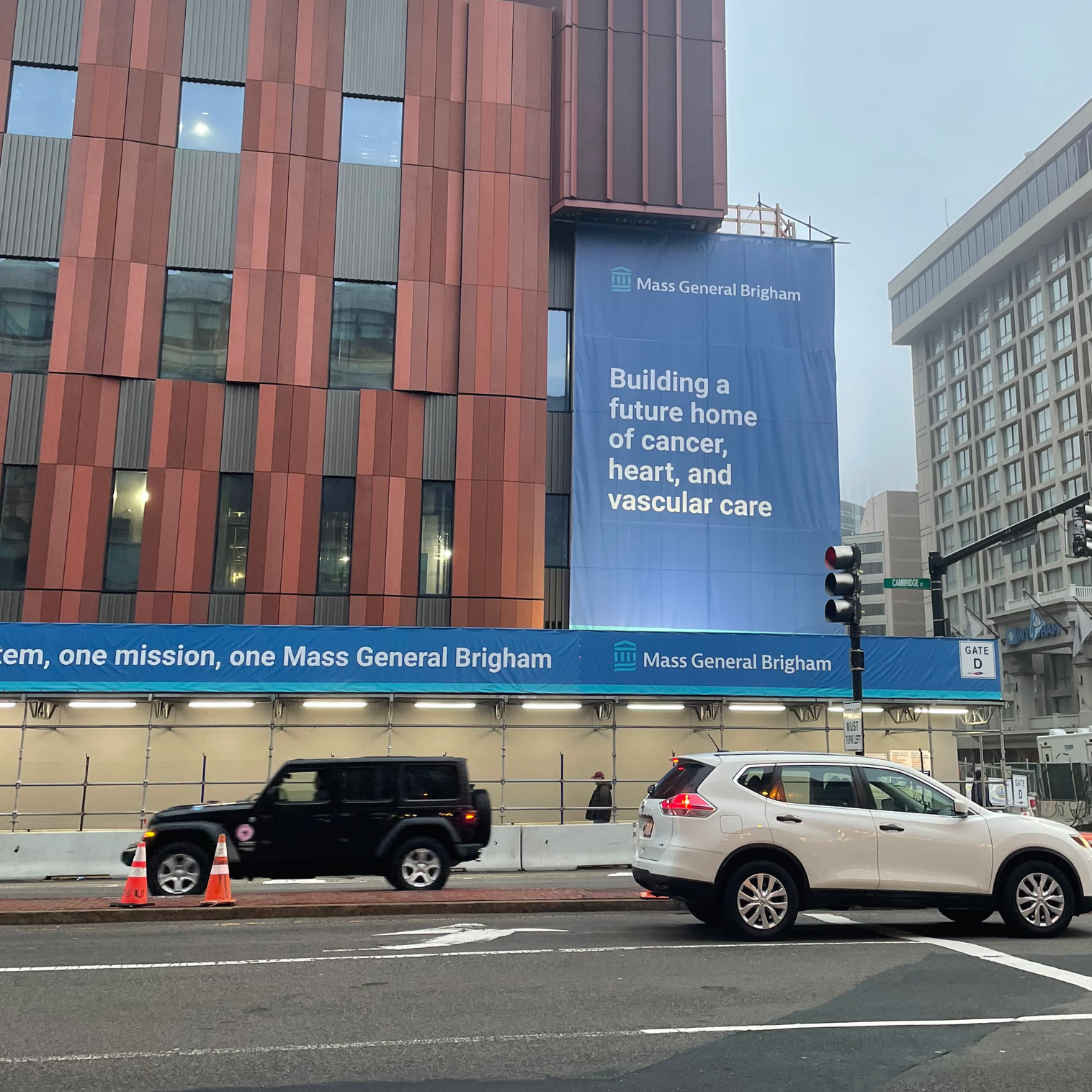 Massachusetts General Hospital temporary signage