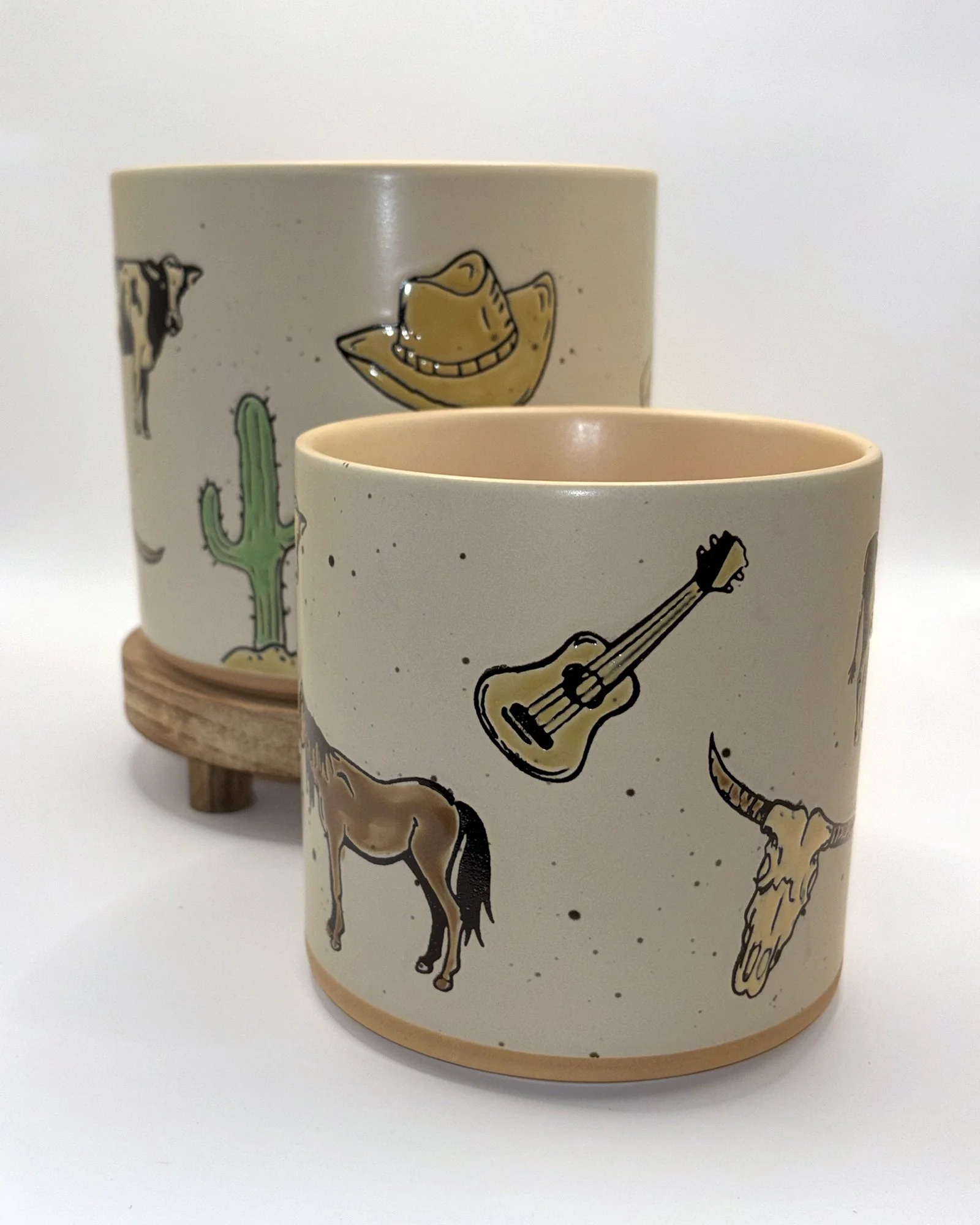 Western Icon Ceramic Planters (Set of 2)