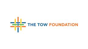 Logo of The Tow Foundation featuring colorful intersecting lines and the organization name