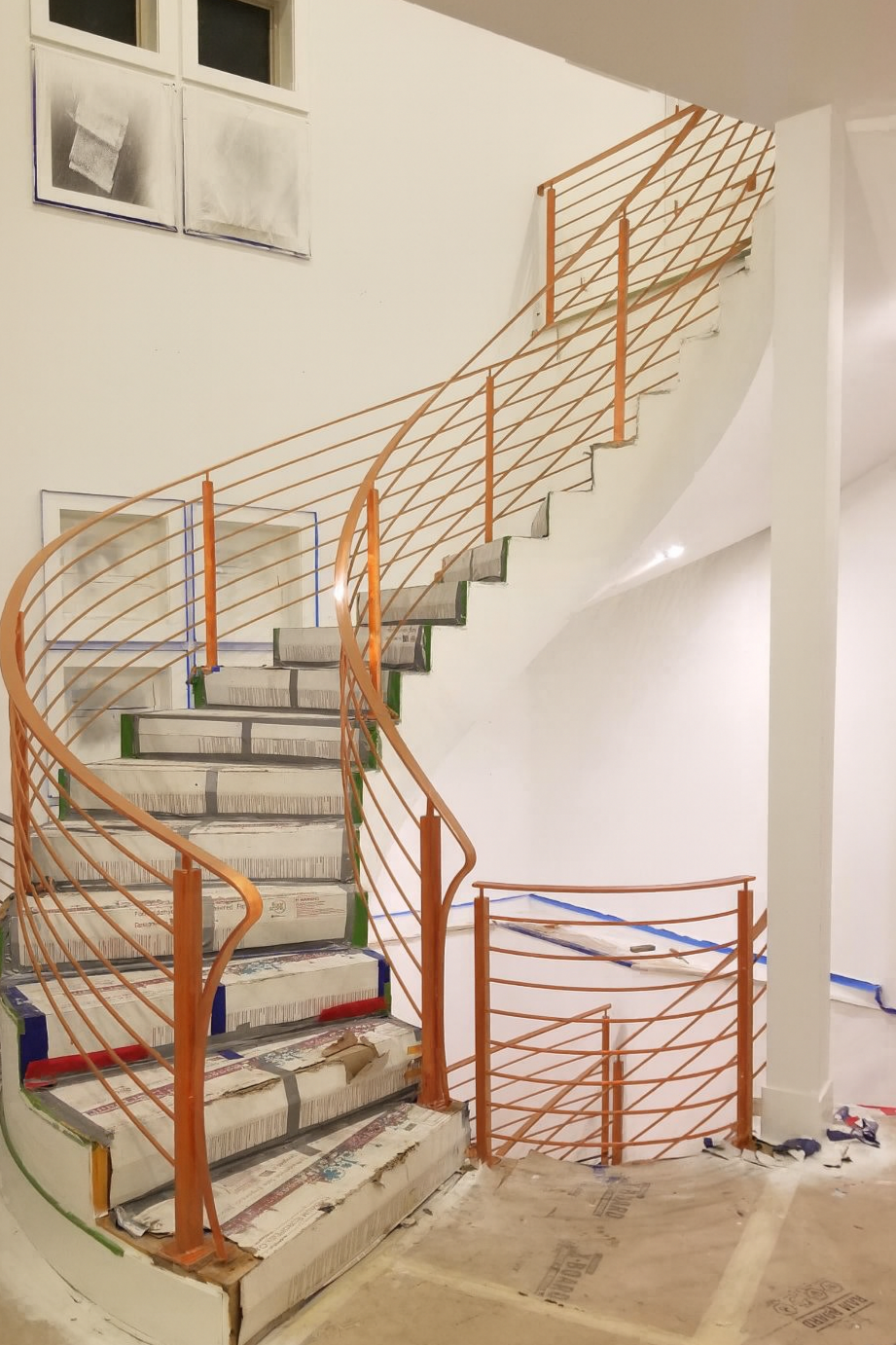Custom spiral copper railing