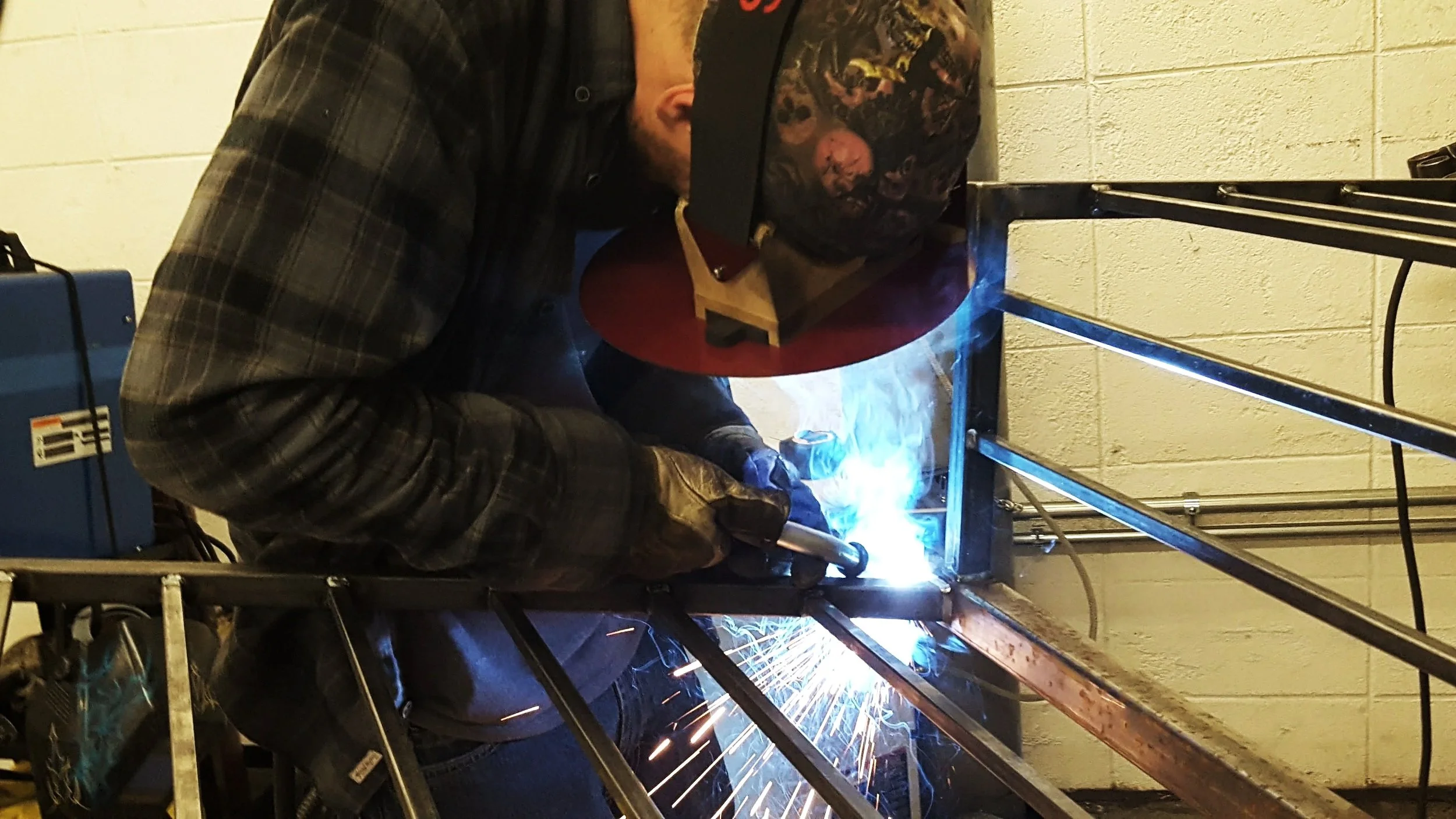 Steel welding performed in the shop by Rod & Forge Welding serving Denver and Boulder