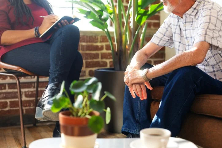 Psychotherapist meeting with client Ontario and Prince Edward Island Canada