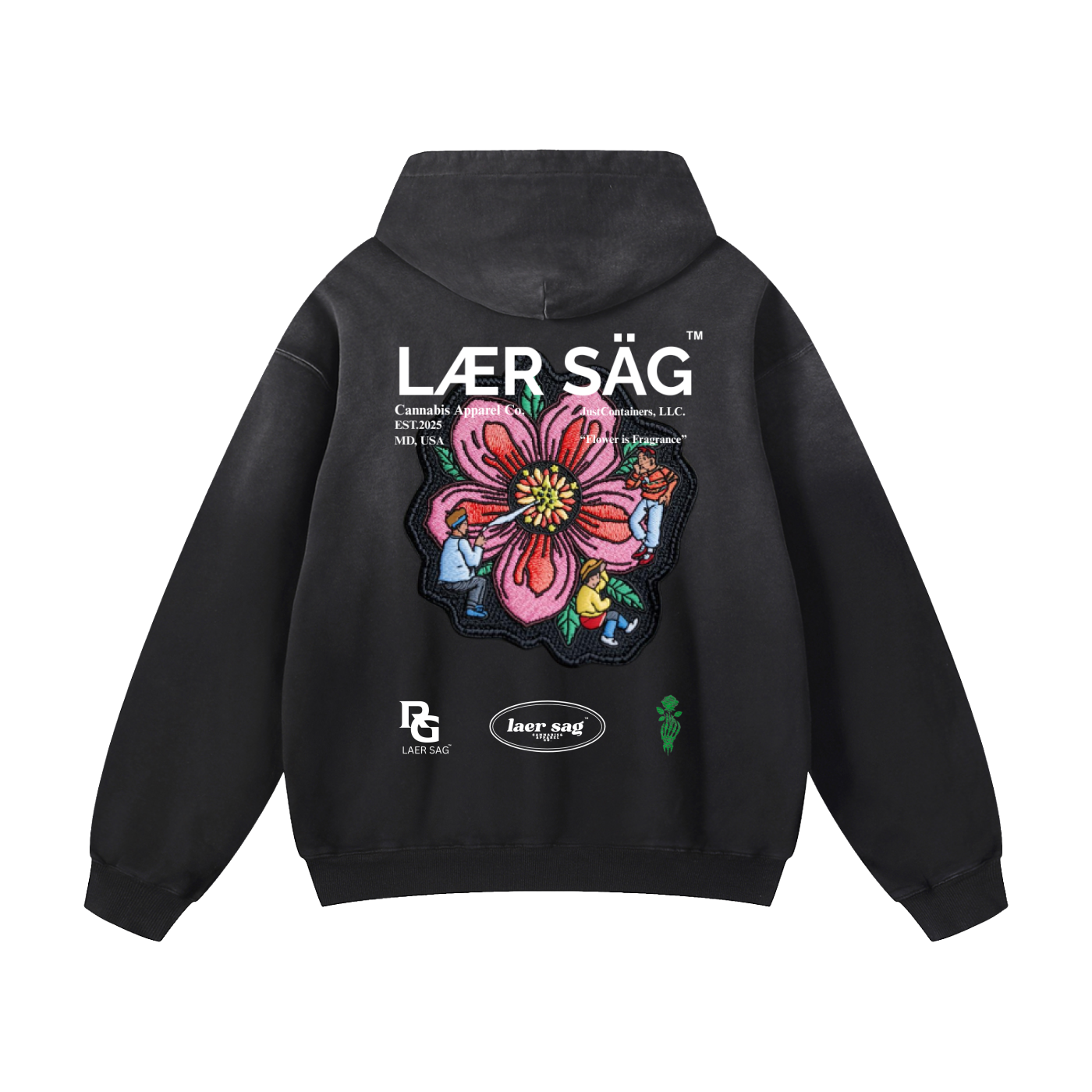 Sunfade Laer Sag Origin Hoodie - Black