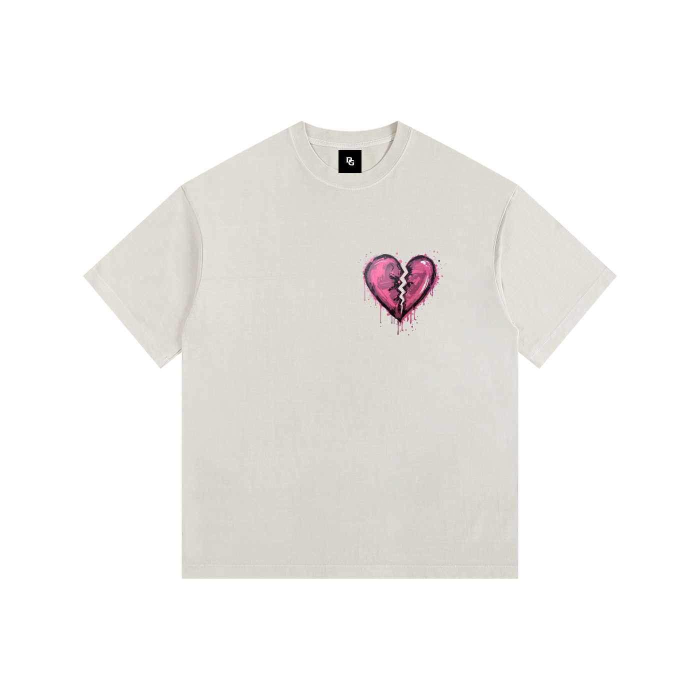BRKN HRT Tee - Light Apricot