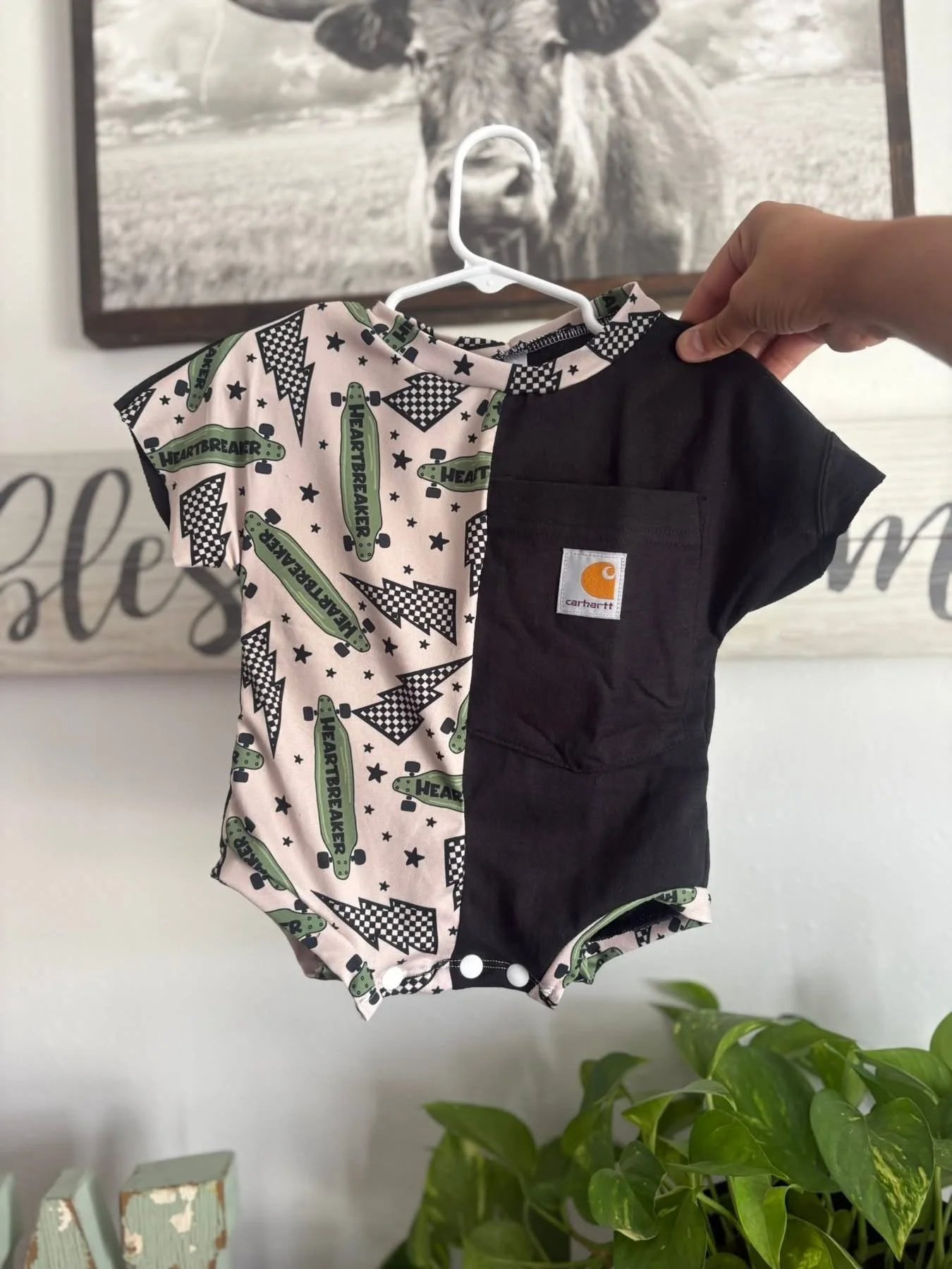 Heart breaker tee romper