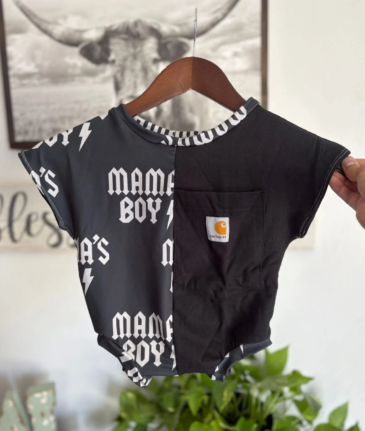 Mamas boy tee romper