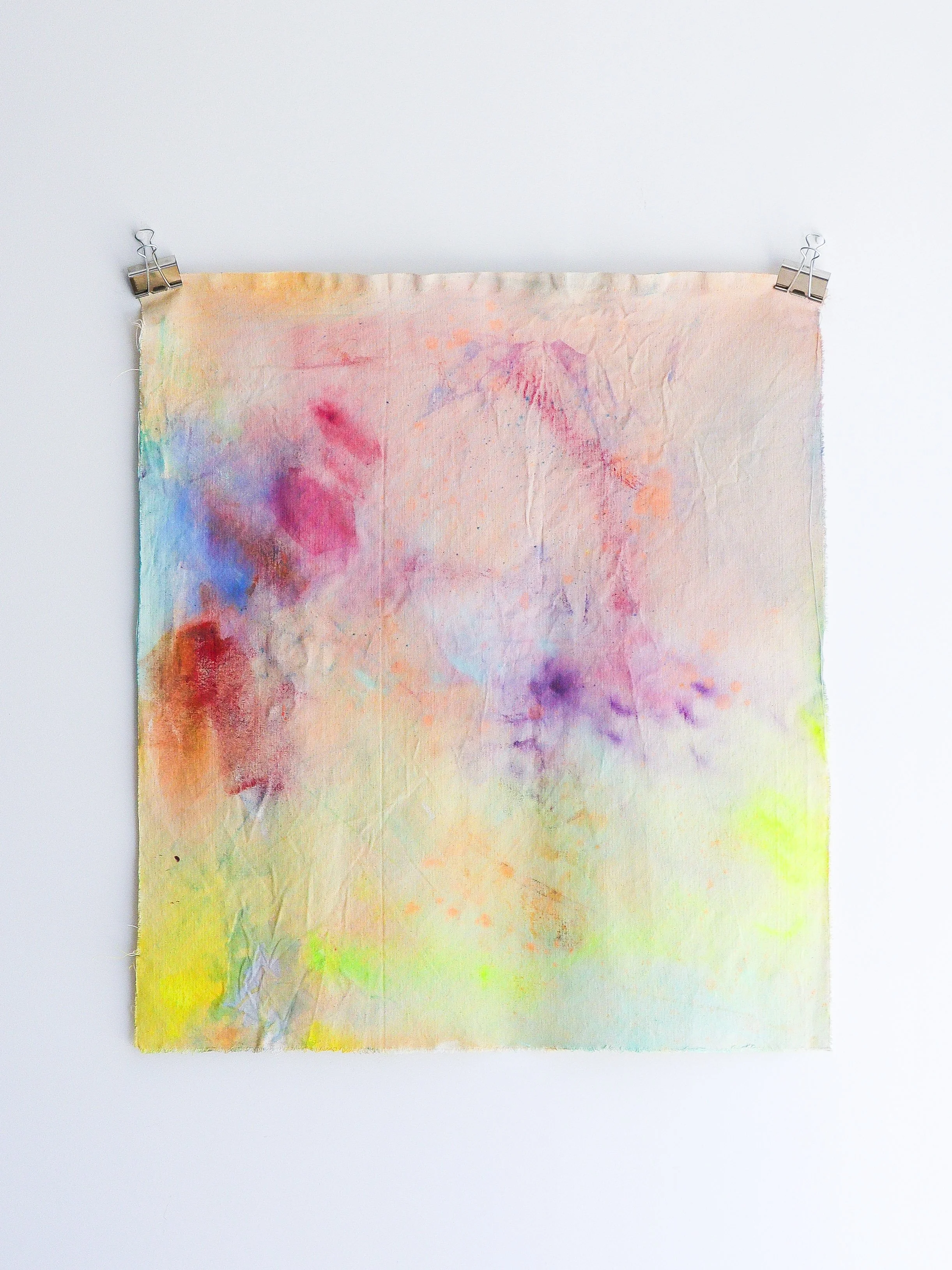 Fragments (2025), Acrylic on Raw Canvas, 71cm x 79cm