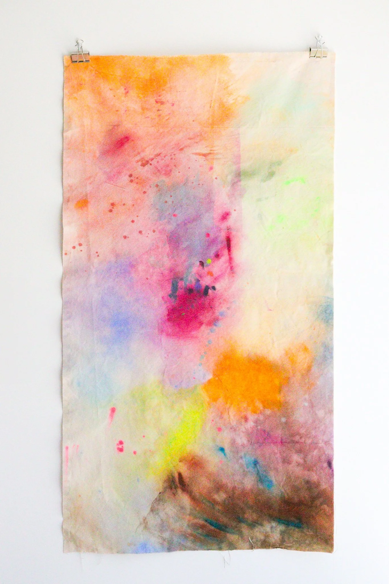 Center Peace (2025), Acrylic on Raw Canvas, 79cm x 143cm 