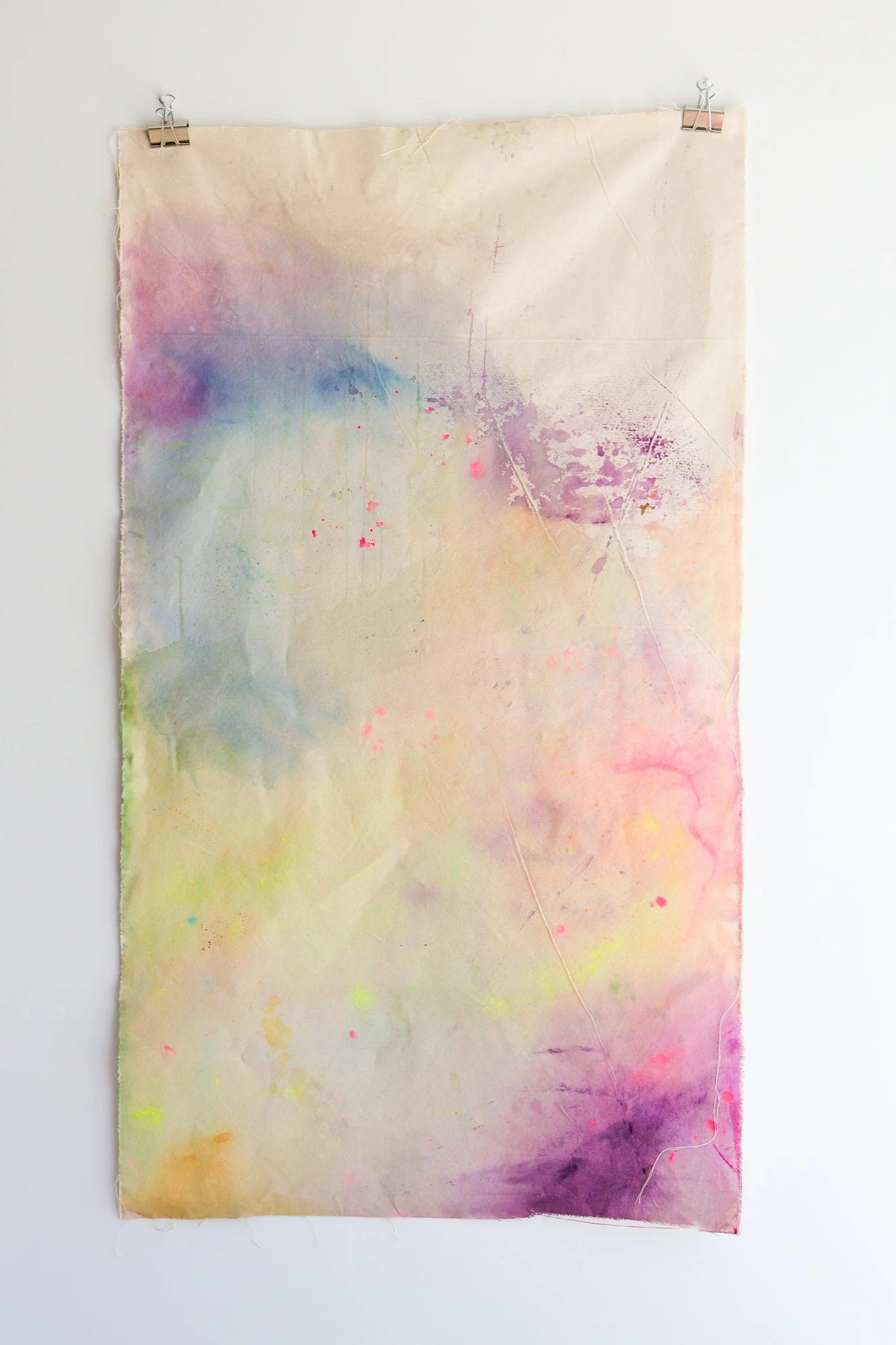 Drifting (2025), Acrylic on Raw Canvas, 79cm x 143cm 