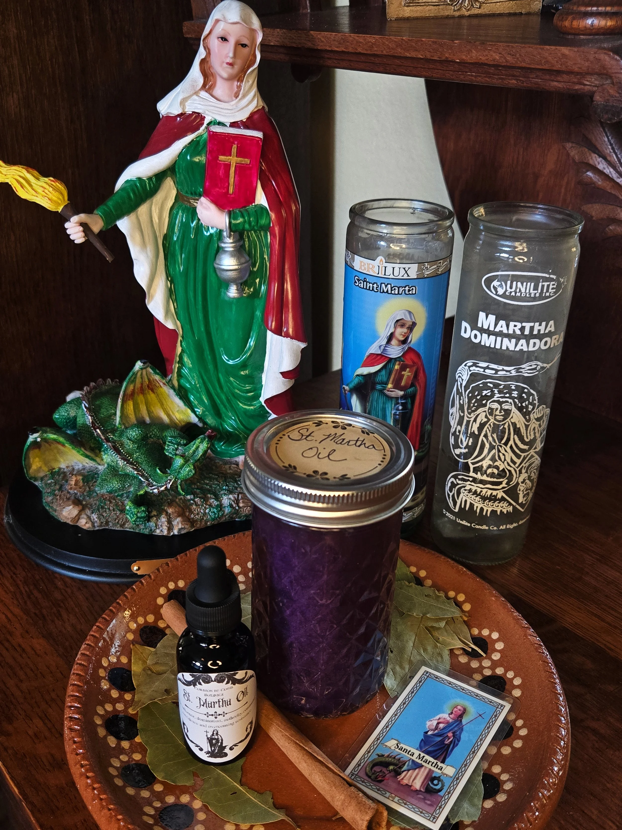 St. Martha Devotional Oil | Handcrafted Oil for Strength, Courage & Overcoming Obstacles
