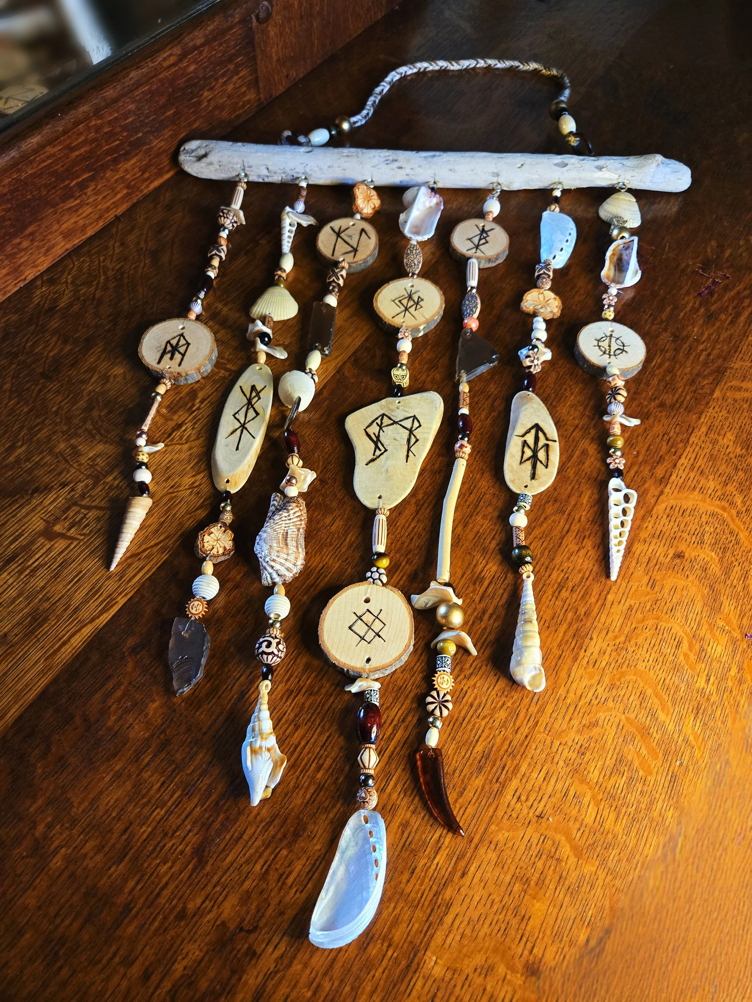 Custom Driftwood Bindrune Hanging