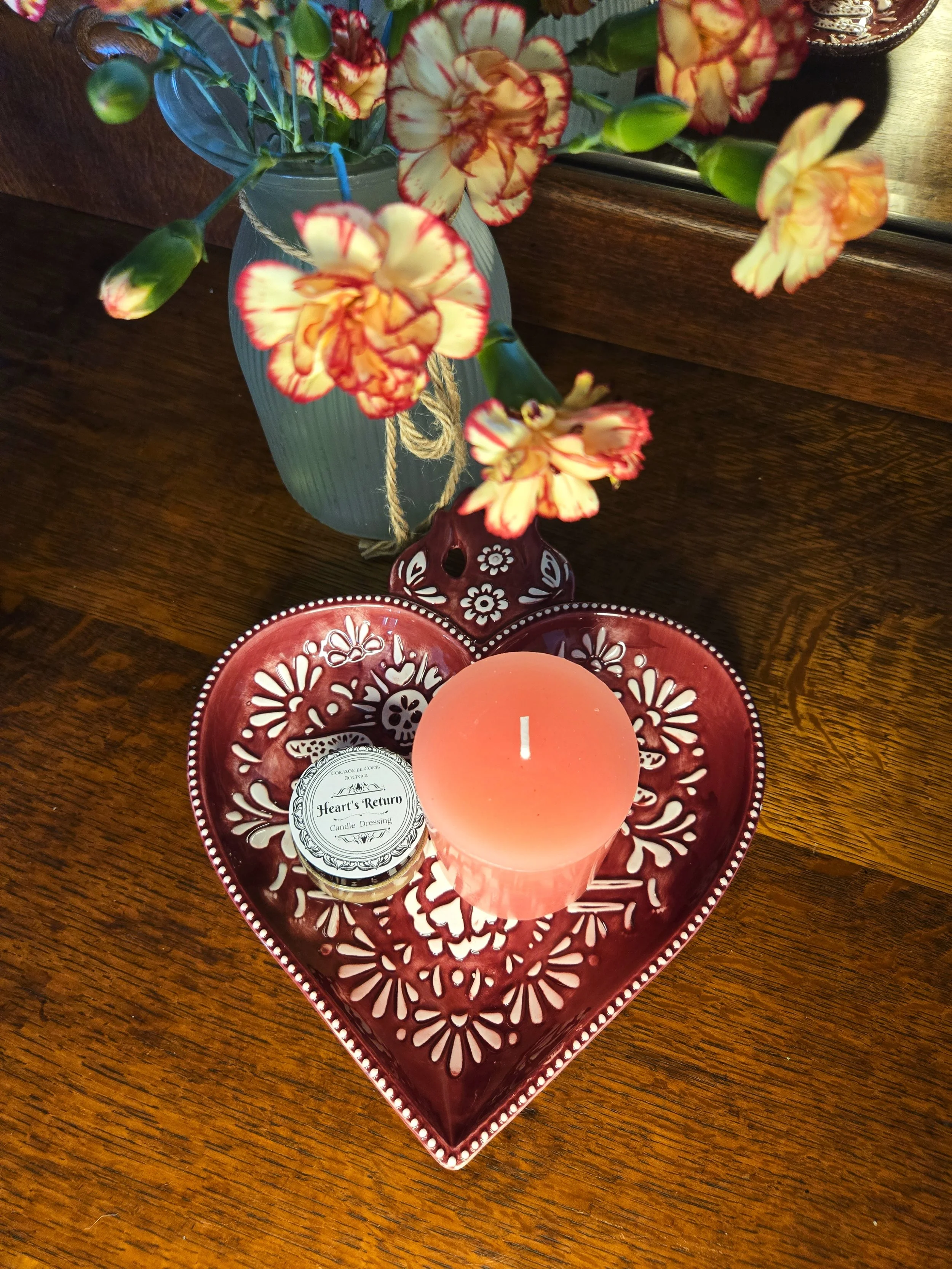 Reclamation Flame- pink 2.75x4 in pillar candle