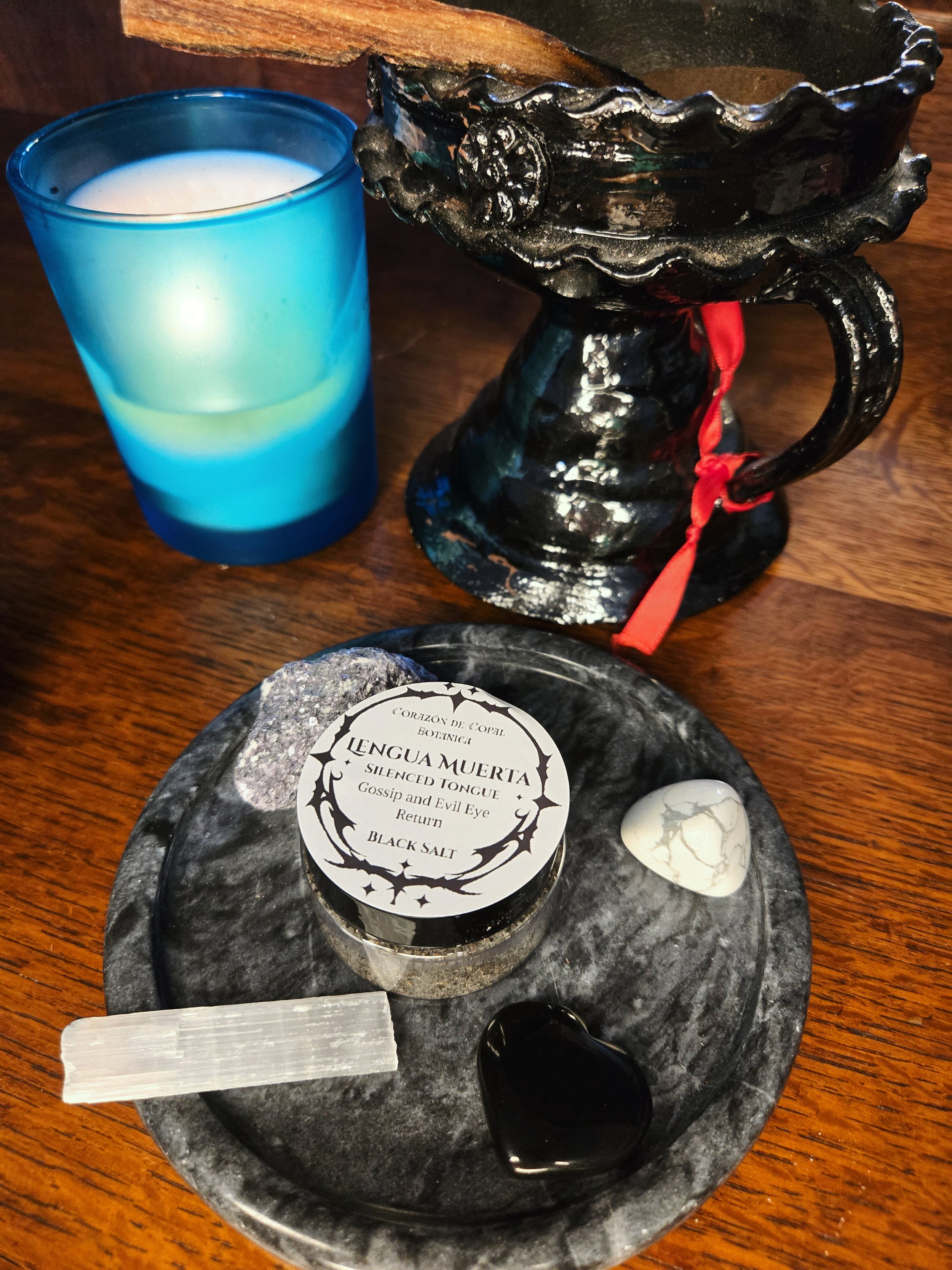 Lengua Muerta/Silenced Tongue Black Salt – Evil Eye Reversal & Gossip Protection