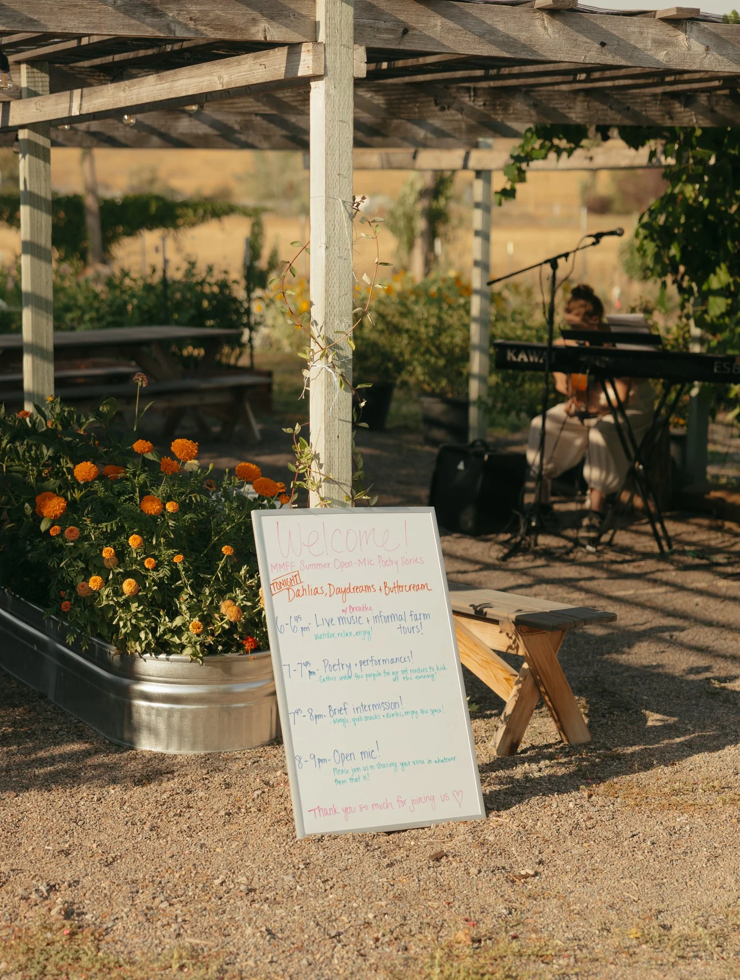 On-farm flower event at a Missoula, Montana flower farm