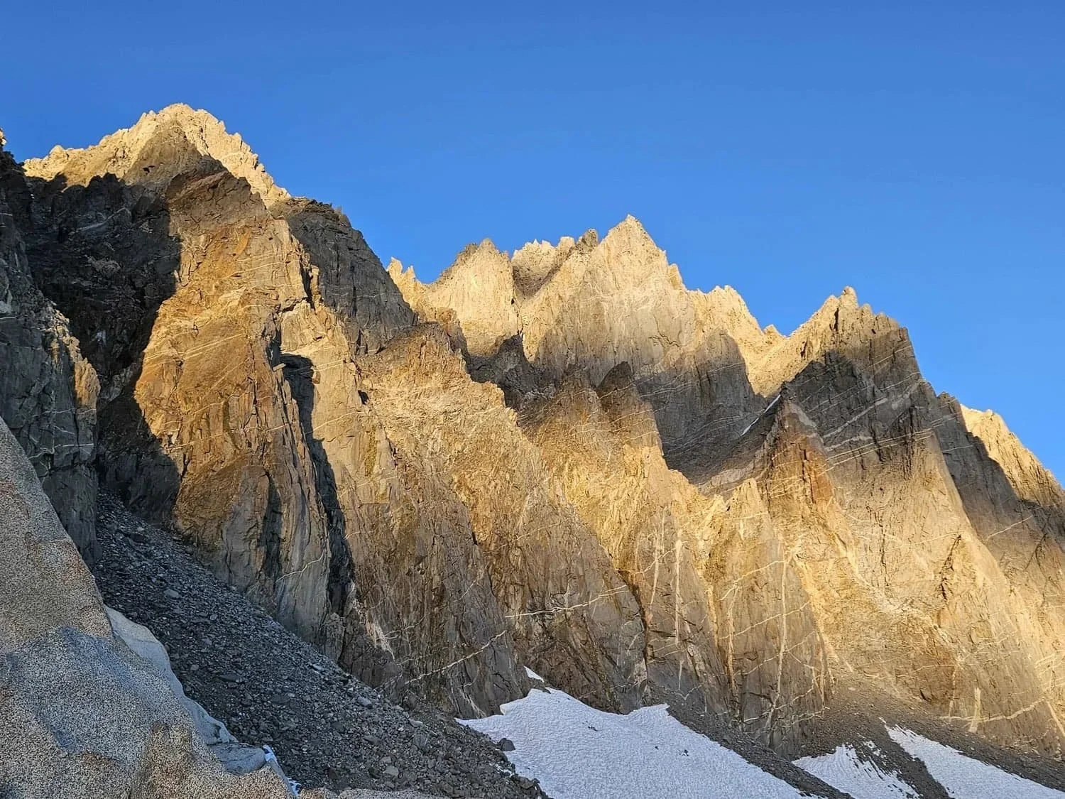 Beginner alpine climbing instruction in the Eastern Sierra mountains