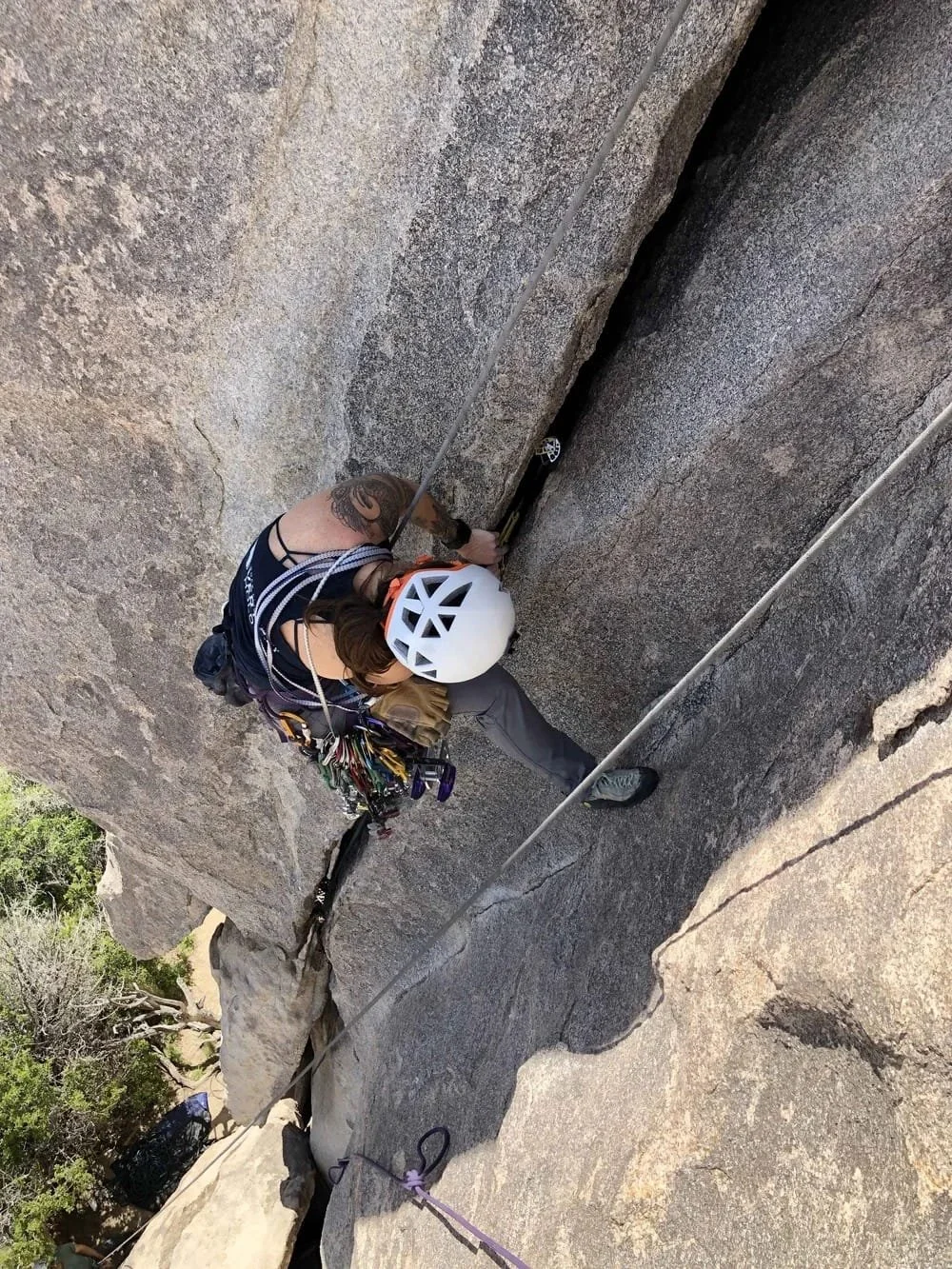 Intro to trad rock climbing program on natural cliffs