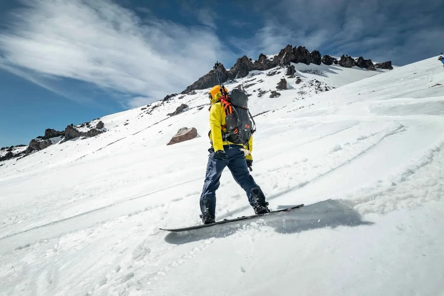 Guided backcountry skiing and splitboarding on Mount Shasta, California